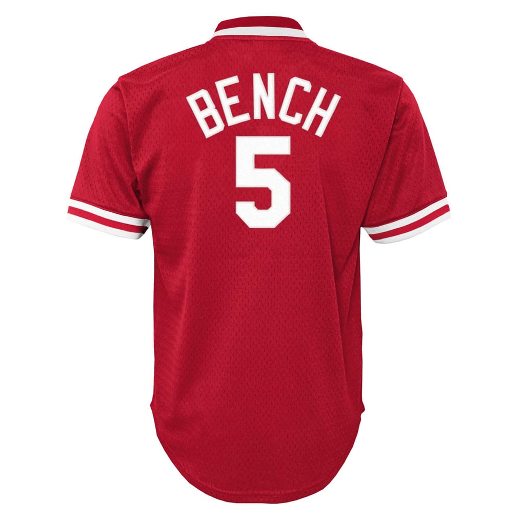 Johnny Bench Cincinnati Reds Mitchell & Ness Youth Cooperstown Collection Mesh Batting Practice Jersey - Red